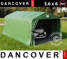 Tält 3,6x6x2,68m PVC, med golvtäck, Grön/Grå