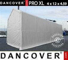 Tält XL 4x12x3,5x4,59m, PVC, Vit
