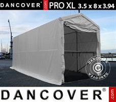 Tält XL 3,5x8x3,3x3,94m, PVC, Vit